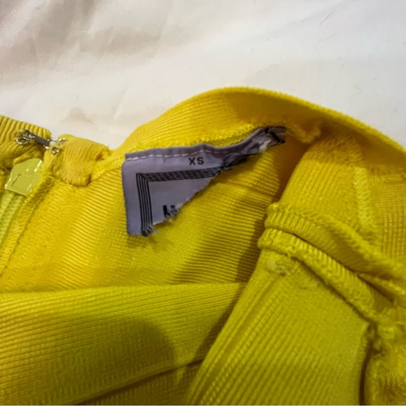 Herve Leger - Yellow Backless Bandage Dress - Size XS - Picture 6 of 6